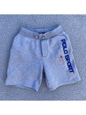Polo Ralph Lauren Sports Shorts Athletic Fleece Size 8 Gray
